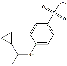 4-[(1-cyclopropylethyl)amino]benzene-1-sulfonamide 结构式