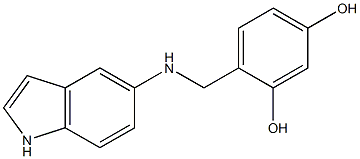 4-[(1H-indol-5-ylamino)methyl]benzene-1,3-diol 结构式