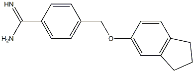 4-[(2,3-dihydro-1H-inden-5-yloxy)methyl]benzene-1-carboximidamide 结构式