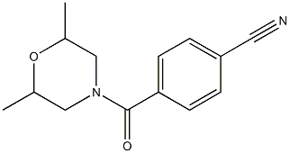 4-[(2,6-dimethylmorpholin-4-yl)carbonyl]benzonitrile 结构式