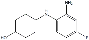 4-[(2-amino-4-fluorophenyl)amino]cyclohexan-1-ol 结构式