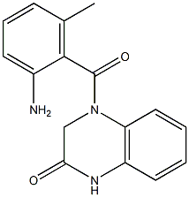 4-[(2-amino-6-methylphenyl)carbonyl]-1,2,3,4-tetrahydroquinoxalin-2-one 结构式