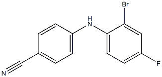 4-[(2-bromo-4-fluorophenyl)amino]benzonitrile 结构式