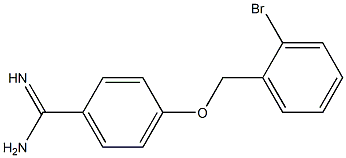 4-[(2-bromobenzyl)oxy]benzenecarboximidamide 结构式