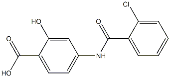 4-[(2-chlorobenzoyl)amino]-2-hydroxybenzoic acid 结构式