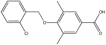 4-[(2-chlorophenyl)methoxy]-3,5-dimethylbenzoic acid 结构式