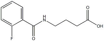 4-[(2-fluorobenzoyl)amino]butanoic acid 结构式
