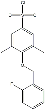 4-[(2-fluorophenyl)methoxy]-3,5-dimethylbenzene-1-sulfonyl chloride 结构式