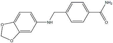 4-[(2H-1,3-benzodioxol-5-ylamino)methyl]benzamide 结构式