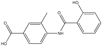 4-[(2-hydroxybenzoyl)amino]-3-methylbenzoic acid 结构式