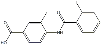 4-[(2-iodobenzoyl)amino]-3-methylbenzoic acid 结构式