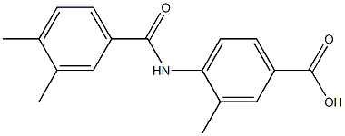 4-[(3,4-dimethylbenzene)amido]-3-methylbenzoic acid 结构式