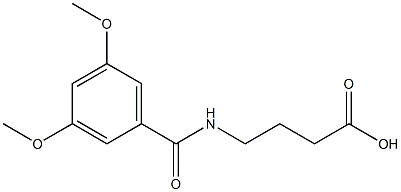 4-[(3,5-dimethoxybenzoyl)amino]butanoic acid 结构式