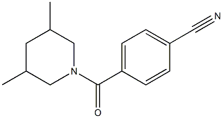 4-[(3,5-dimethylpiperidin-1-yl)carbonyl]benzonitrile 结构式