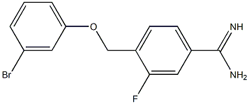 4-[(3-bromophenoxy)methyl]-3-fluorobenzenecarboximidamide 结构式