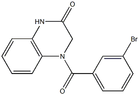 4-[(3-bromophenyl)carbonyl]-1,2,3,4-tetrahydroquinoxalin-2-one 结构式