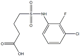 4-[(3-chloro-2-fluorophenyl)sulfamoyl]butanoic acid 结构式