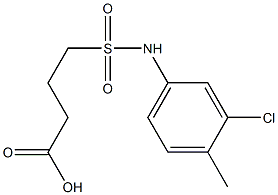 4-[(3-chloro-4-methylphenyl)sulfamoyl]butanoic acid 结构式