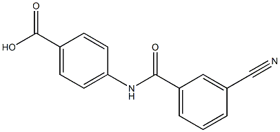 4-[(3-cyanobenzene)amido]benzoic acid 结构式