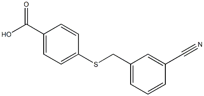 4-[(3-cyanobenzyl)thio]benzoic acid 结构式