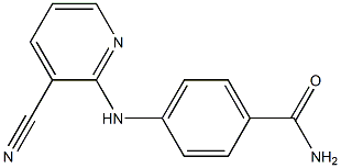 4-[(3-cyanopyridin-2-yl)amino]benzamide 结构式