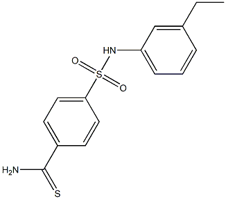 4-[(3-ethylphenyl)sulfamoyl]benzene-1-carbothioamide 结构式