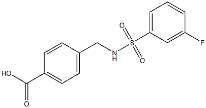 4-[(3-fluorobenzene)sulfonamidomethyl]benzoic acid 结构式