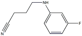 4-[(3-fluorophenyl)amino]butanenitrile 结构式