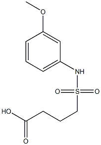 4-[(3-methoxyphenyl)sulfamoyl]butanoic acid 结构式