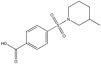 4-[(3-methylpiperidine-1-)sulfonyl]benzoic acid 结构式