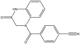 4-[(3-oxo-1,2,3,4-tetrahydroquinoxalin-1-yl)carbonyl]benzonitrile 结构式