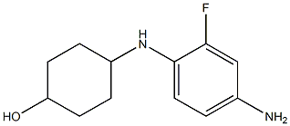 4-[(4-amino-2-fluorophenyl)amino]cyclohexan-1-ol 结构式