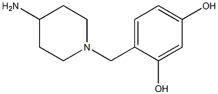 4-[(4-aminopiperidin-1-yl)methyl]benzene-1,3-diol 结构式