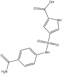 4-[(4-carbamoylphenyl)sulfamoyl]-1H-pyrrole-2-carboxylic acid 结构式