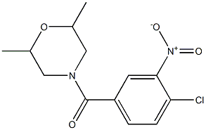 4-[(4-chloro-3-nitrophenyl)carbonyl]-2,6-dimethylmorpholine 结构式