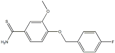 4-[(4-fluorobenzyl)oxy]-3-methoxybenzenecarbothioamide 结构式