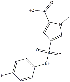 4-[(4-iodophenyl)sulfamoyl]-1-methyl-1H-pyrrole-2-carboxylic acid 结构式