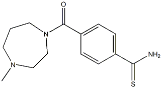 4-[(4-methyl-1,4-diazepan-1-yl)carbonyl]benzene-1-carbothioamide 结构式