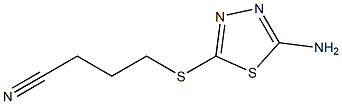 4-[(5-amino-1,3,4-thiadiazol-2-yl)sulfanyl]butanenitrile 结构式