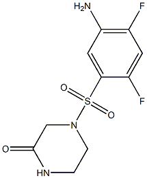 4-[(5-amino-2,4-difluorobenzene)sulfonyl]piperazin-2-one 结构式