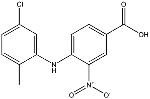 4-[(5-chloro-2-methylphenyl)amino]-3-nitrobenzoic acid 结构式