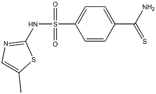 4-[(5-methyl-1,3-thiazol-2-yl)sulfamoyl]benzene-1-carbothioamide 结构式