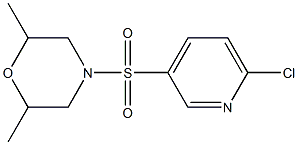 4-[(6-chloropyridine-3-)sulfonyl]-2,6-dimethylmorpholine 结构式