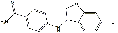 4-[(6-hydroxy-2,3-dihydro-1-benzofuran-3-yl)amino]benzamide 结构式