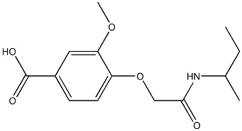 4-[(butan-2-ylcarbamoyl)methoxy]-3-methoxybenzoic acid 结构式