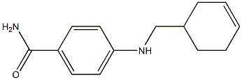 4-[(cyclohex-3-en-1-ylmethyl)amino]benzamide 结构式