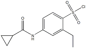 4-[(cyclopropylcarbonyl)amino]-2-ethylbenzenesulfonyl chloride 结构式