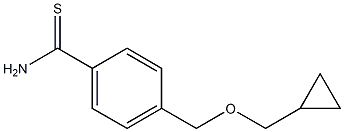 4-[(cyclopropylmethoxy)methyl]benzene-1-carbothioamide 结构式