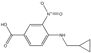 4-[(cyclopropylmethyl)amino]-3-nitrobenzoic acid 结构式