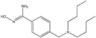 4-[(dibutylamino)methyl]-N'-hydroxybenzene-1-carboximidamide 结构式